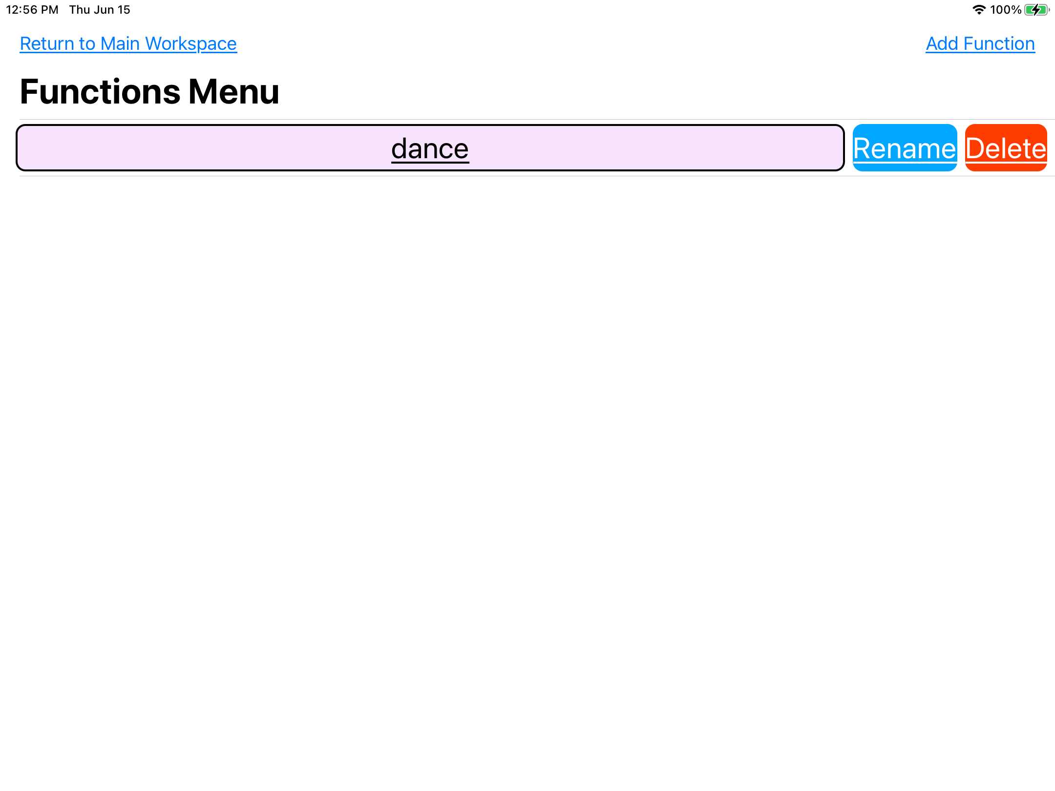 Dance Function Button 